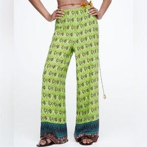NWT Zara Loose Leg Printed Boho Pants